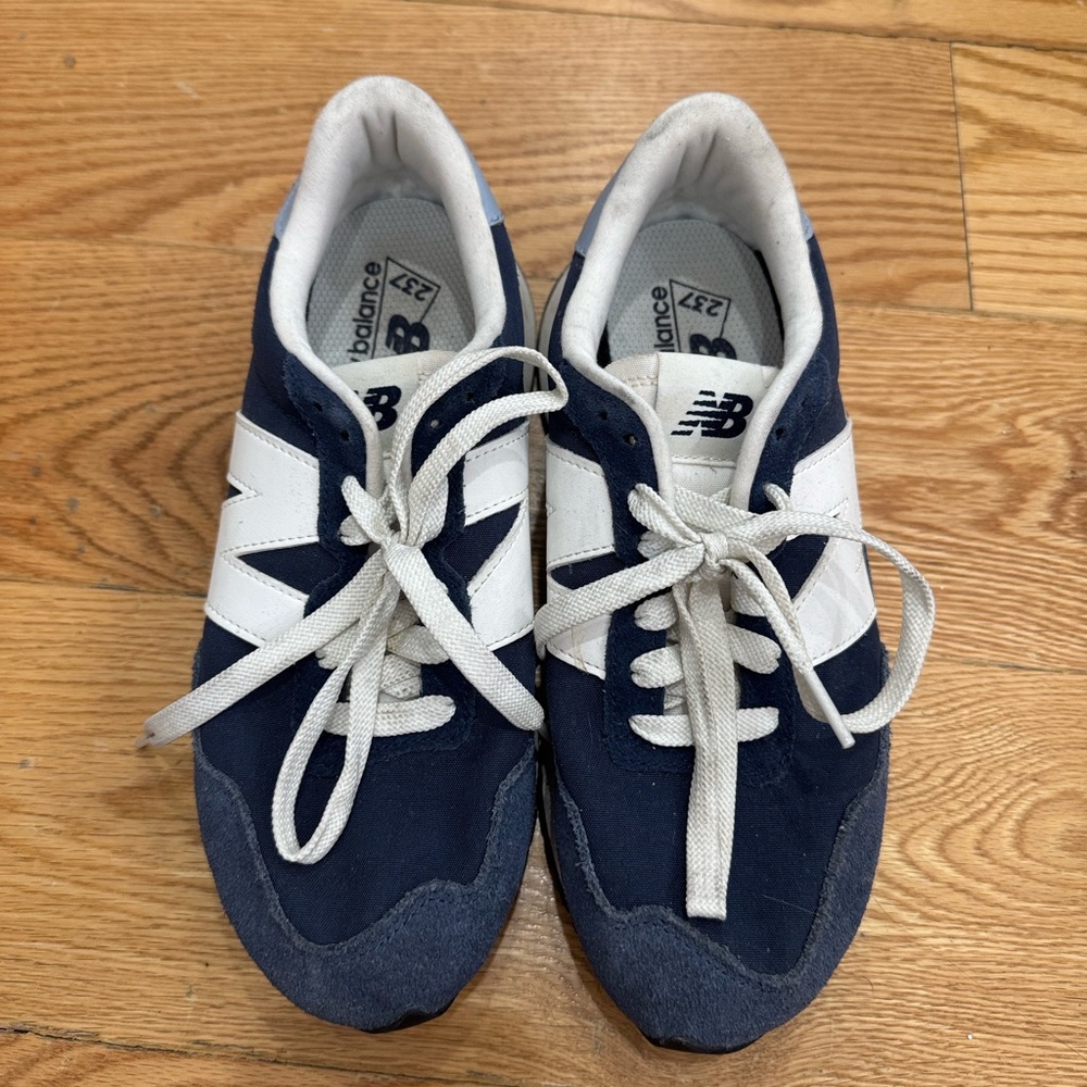 New Balance Navy and White Sneakers